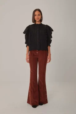FARM Rio BROWN FLARE PANTS