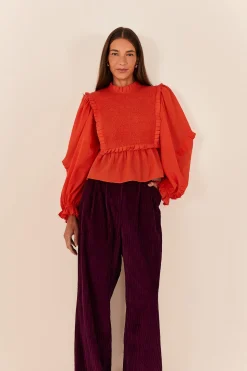 FARM Rio BURGUNDY CORDUROY PANTS