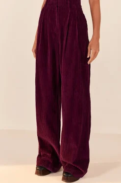 FARM Rio BURGUNDY CORDUROY PANTS