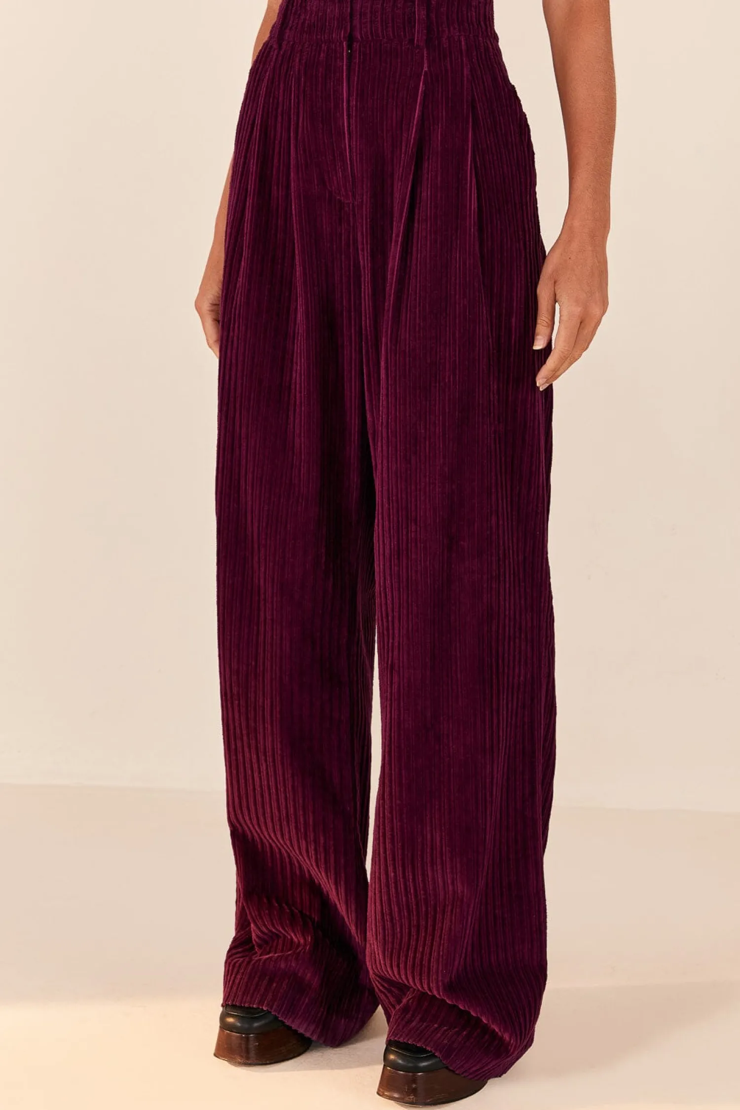 FARM Rio BURGUNDY CORDUROY PANTS