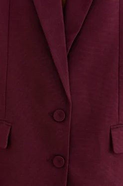 FARM Rio BURGUNDY STRAIGHT BLAZER