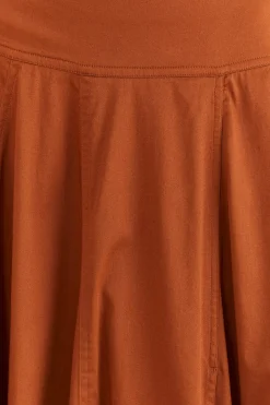 FARM Rio CARAMEL RUFFLE MAXI SKIRT