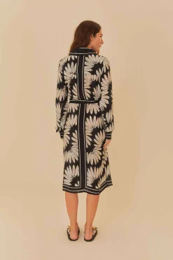 FARM Rio  COPABANANA BLACK CHEMISE DRESS