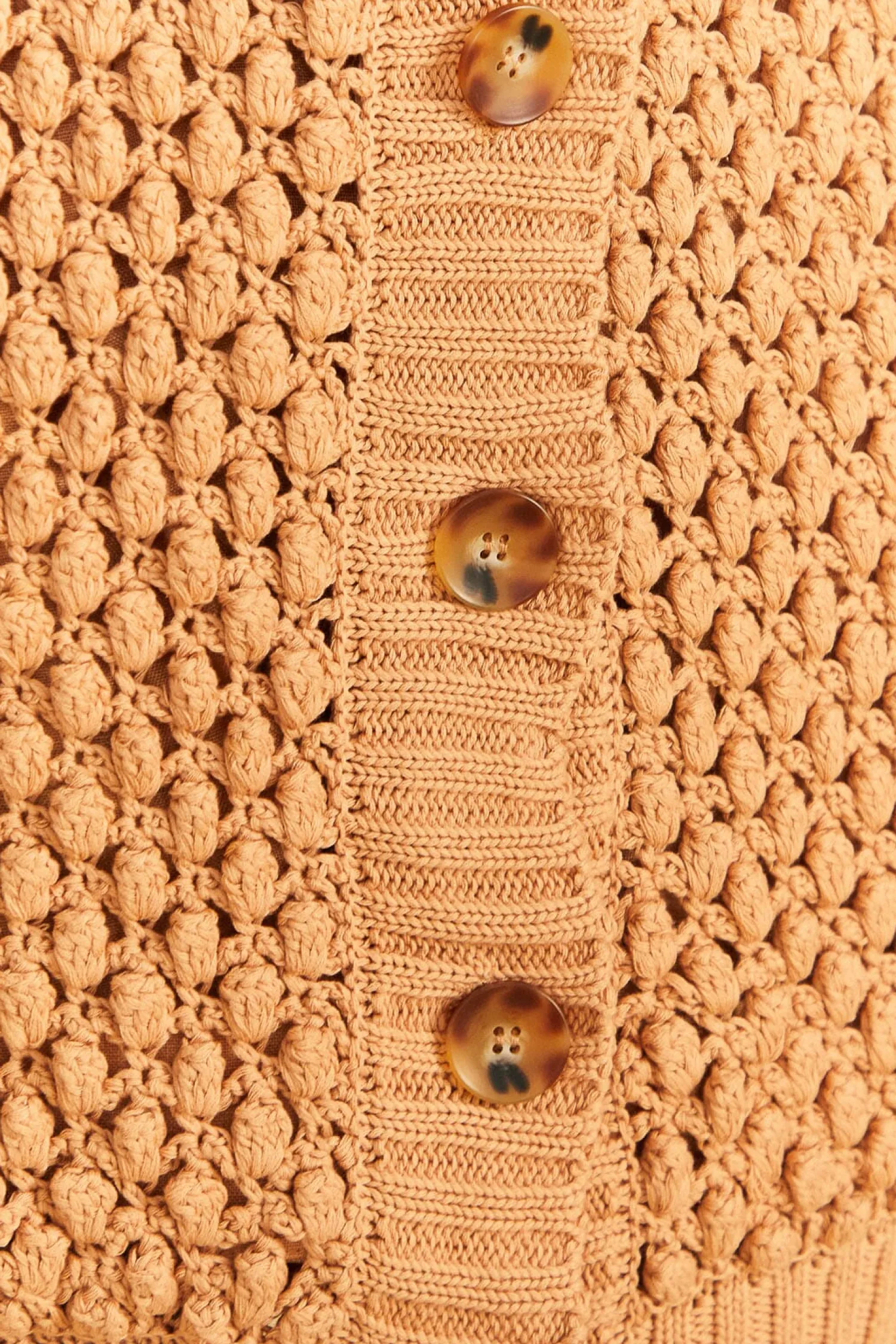 FARM Rio DARK SAND HANDMADE DOTS CARDIGAN