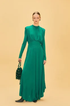 FARM Rio EMERALD HIGH NECK MAXI DRESS
