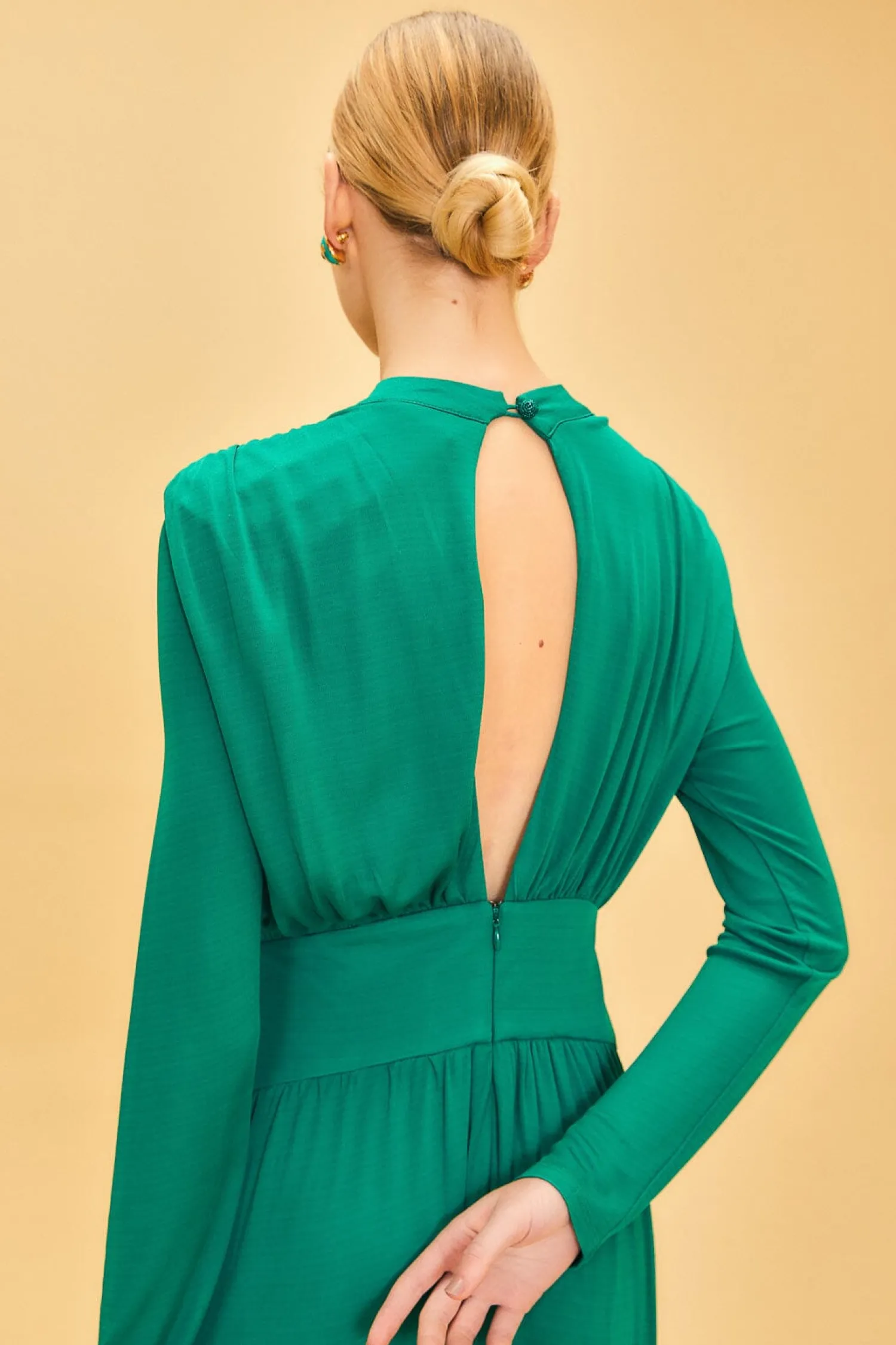 FARM Rio EMERALD HIGH NECK MAXI DRESS