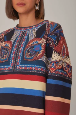 FARM Rio ENERGY SCARF MIXED PRINT SWEATSHIRT
