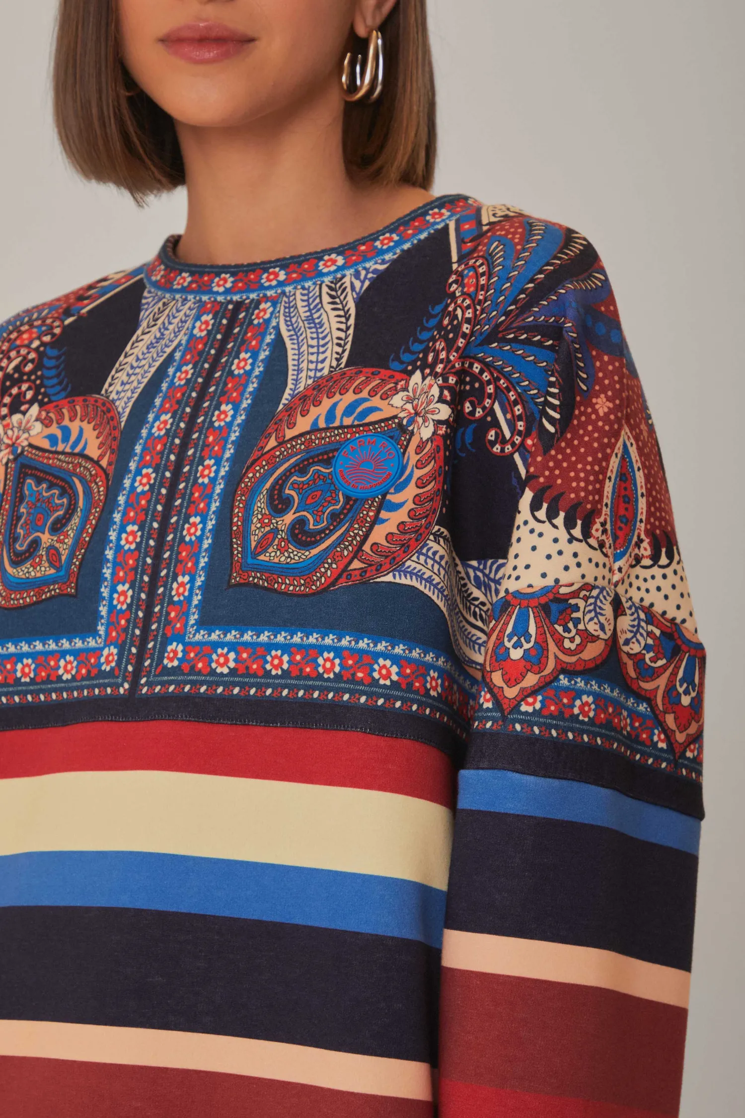 FARM Rio ENERGY SCARF MIXED PRINT SWEATSHIRT