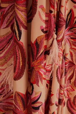 FARM Rio FLORAL TAPESTRY V NECK MAXI DRESS