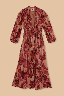 FARM Rio FLORAL TAPESTRY V NECK MAXI DRESS