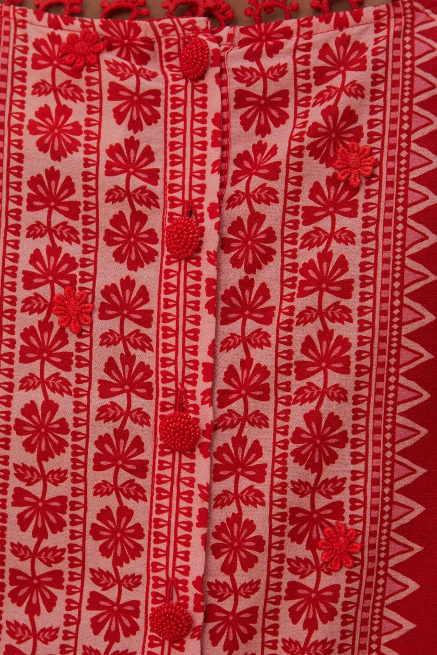 FARM Rio FLORA TAPESTRY RED BLOUSE