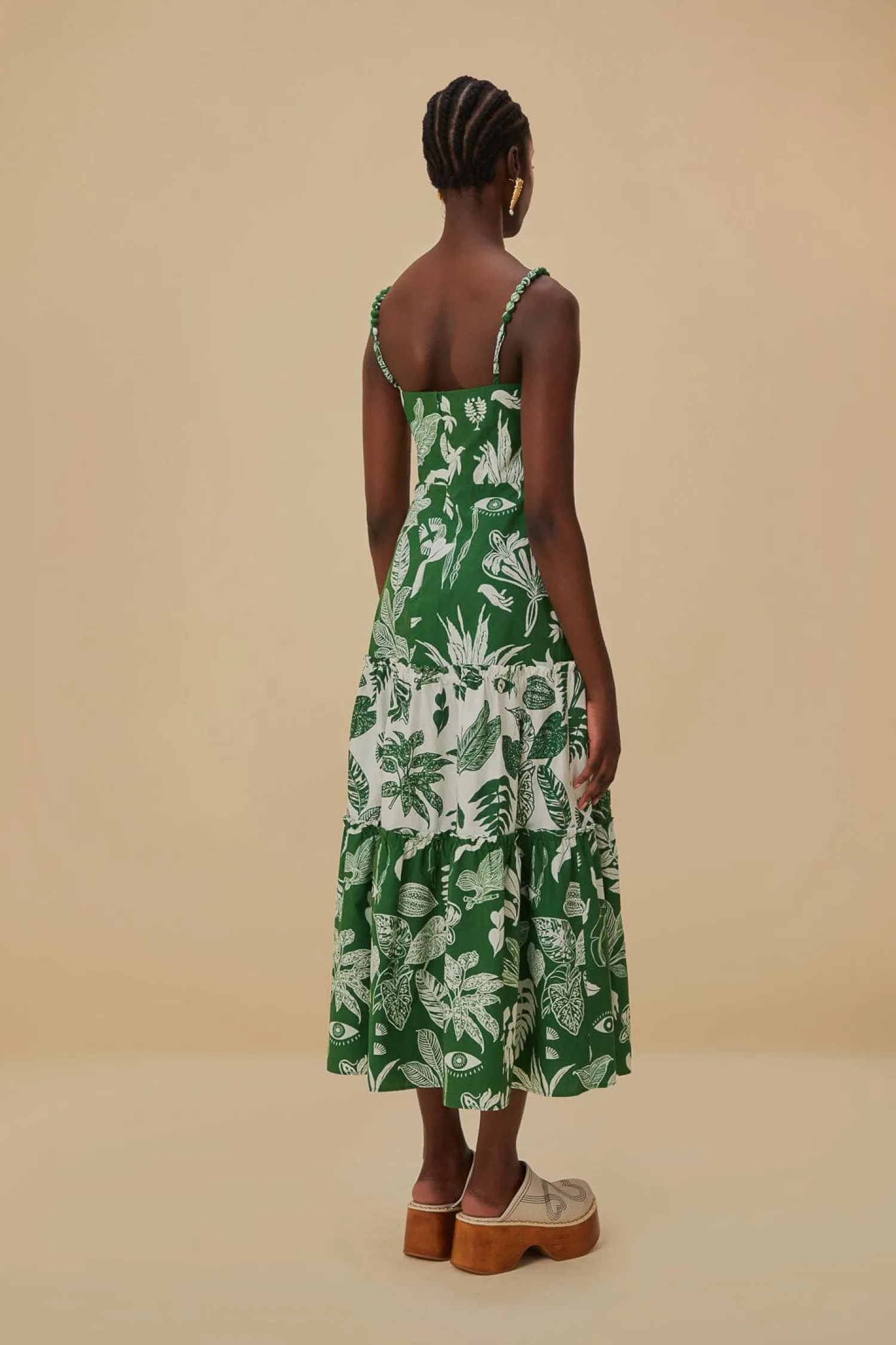 FARM Rio FOREST SOUL MIX MIDI DRESS