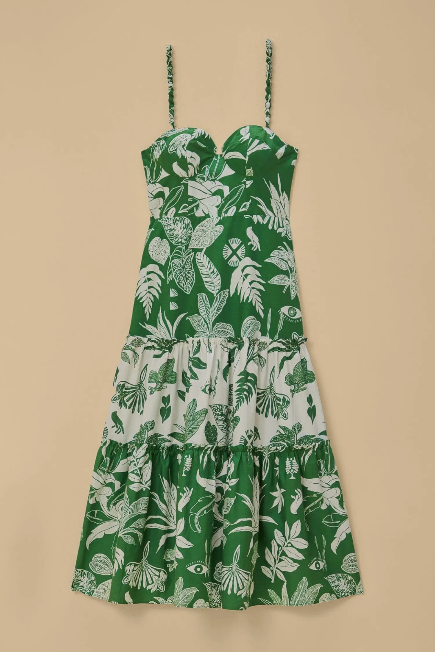 FARM Rio FOREST SOUL MIX MIDI DRESS