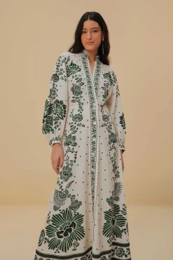 FARM Rio FOREST SOUL OFF-WHITE MAXI DRESS