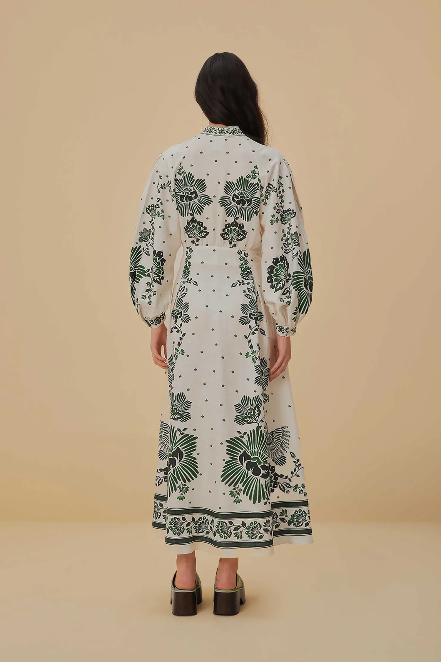 FARM Rio FOREST SOUL OFF-WHITE MAXI DRESS