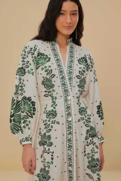 FARM Rio FOREST SOUL OFF-WHITE MAXI DRESS