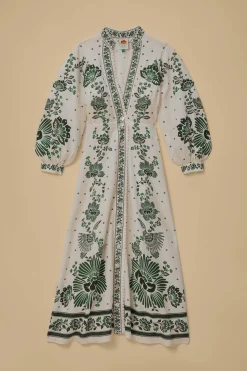 FARM Rio FOREST SOUL OFF-WHITE MAXI DRESS