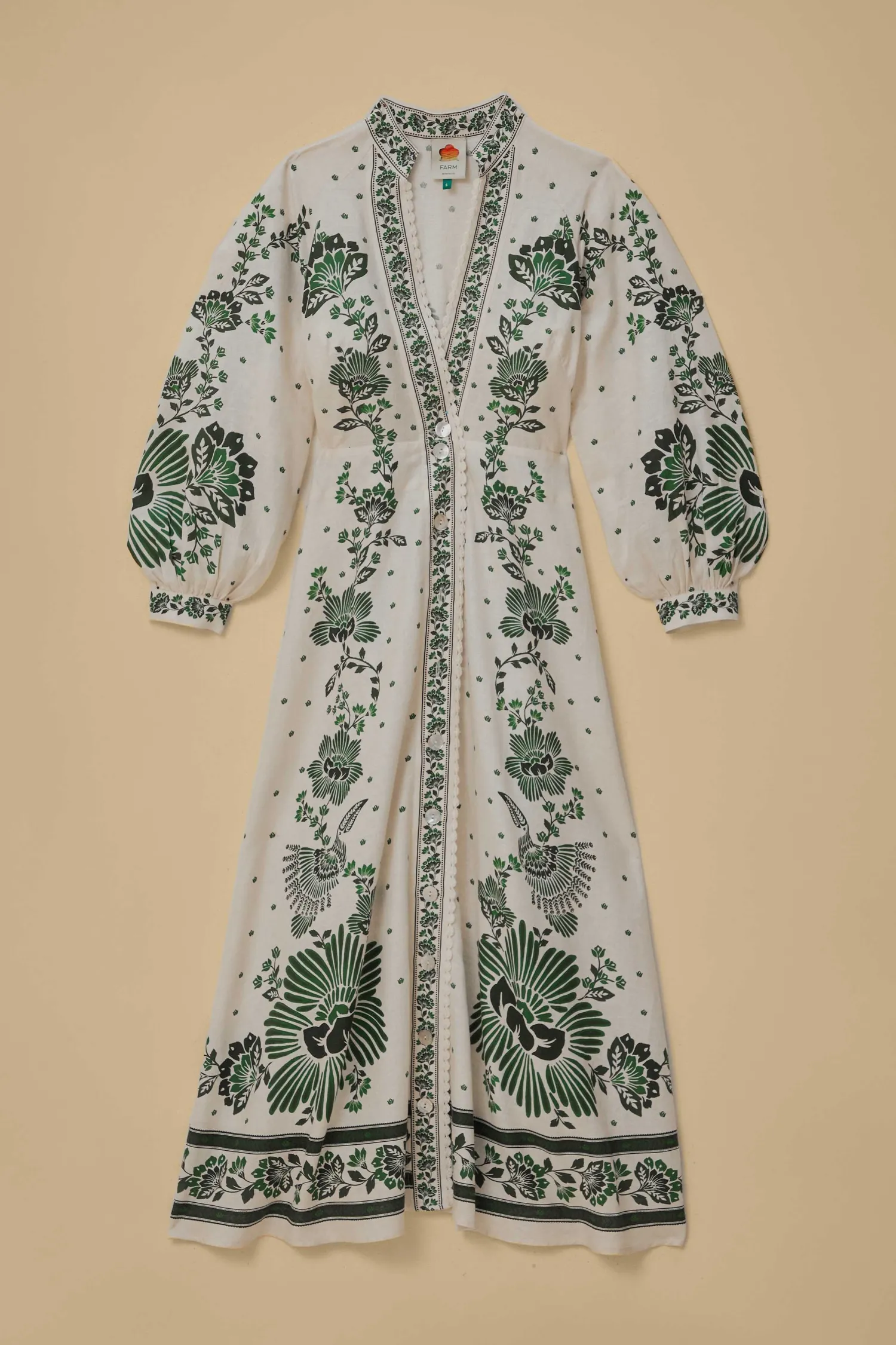FARM Rio FOREST SOUL OFF-WHITE MAXI DRESS