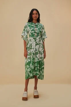 FARM Rio FOREST SOUL SHORT SLEEVE MIDI DRESS