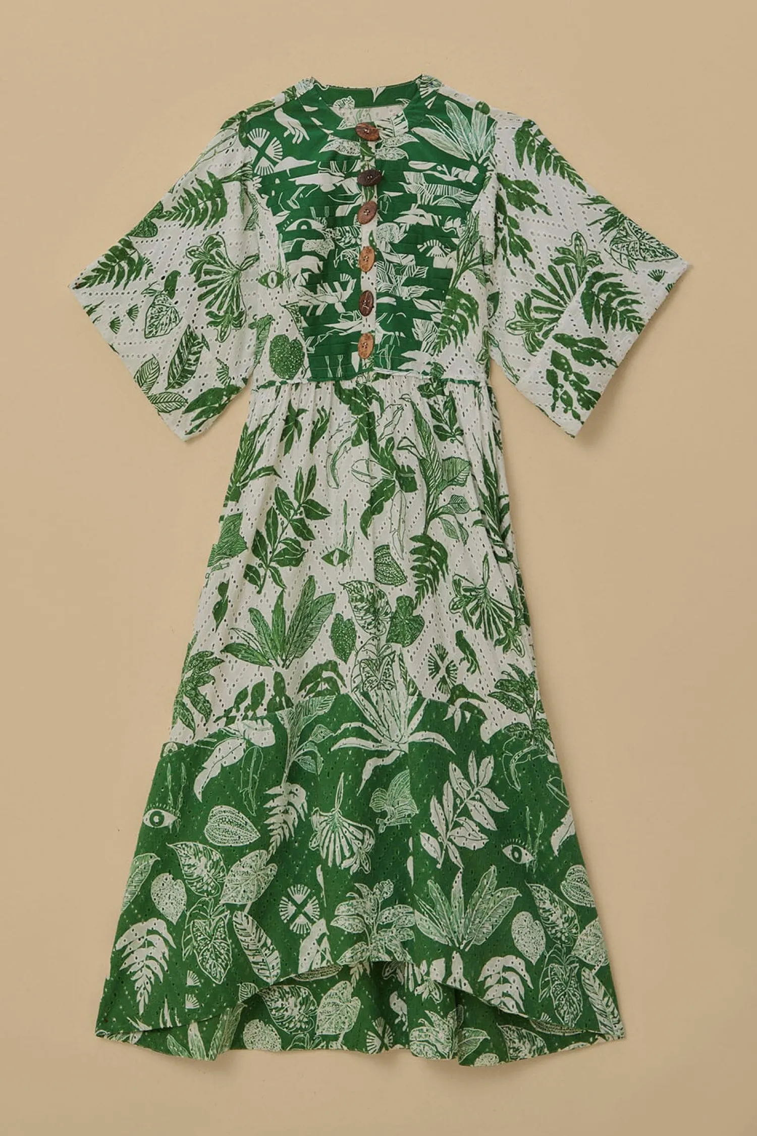 FARM Rio FOREST SOUL SHORT SLEEVE MIDI DRESS