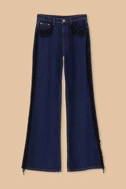 FARM Rio FRINGES BEADS WIDE PANTS