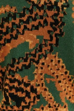 FARM Rio GREEN CROCO KNIT SWEATER