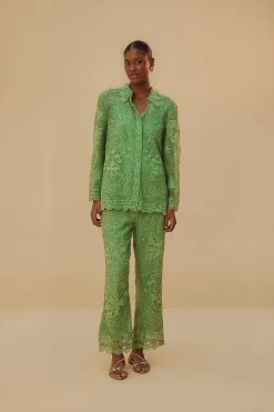 FARM Rio GREEN GUIPIRE PANTS