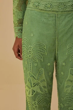 FARM Rio  GREEN GUIPIRE PANTS