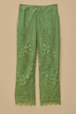 FARM Rio  GREEN GUIPIRE PANTS