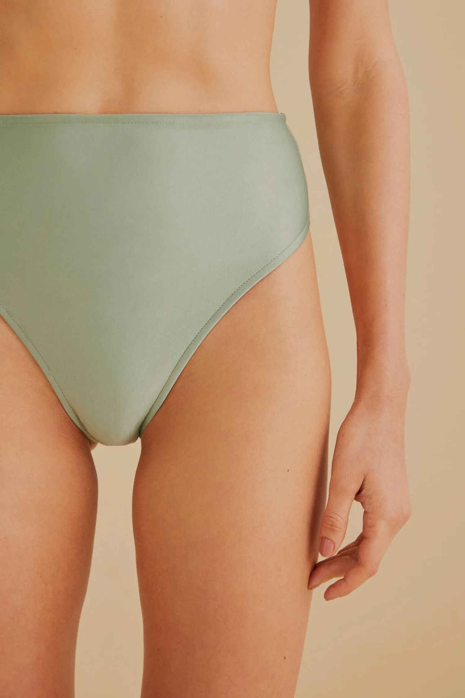 FARM Rio GREEN HIGH WAISTED BIKINI BOTTOM