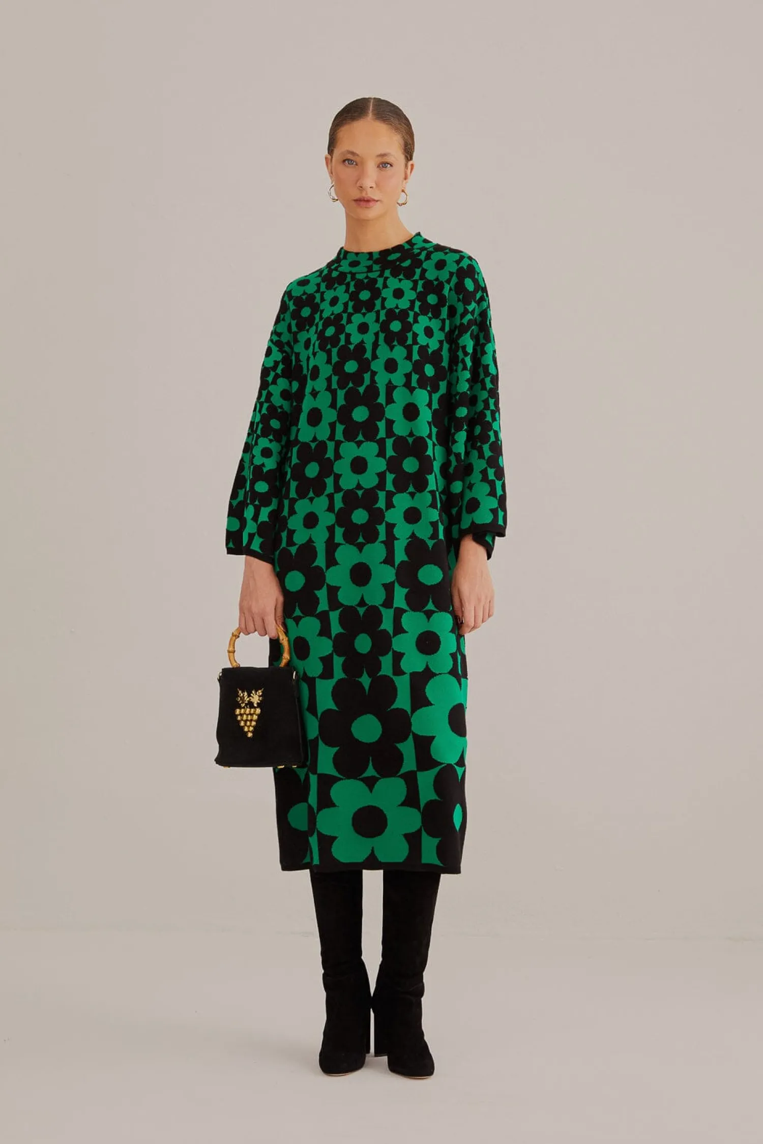 FARM Rio GREEN LOVEDAISY KNIT DRESS