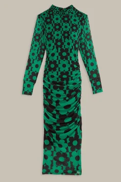 FARM Rio GREEN LOVEDAISY TULLE MIDI DRESS