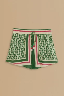FARM Rio GREEN PINEAPPLE SCARF SHORTS