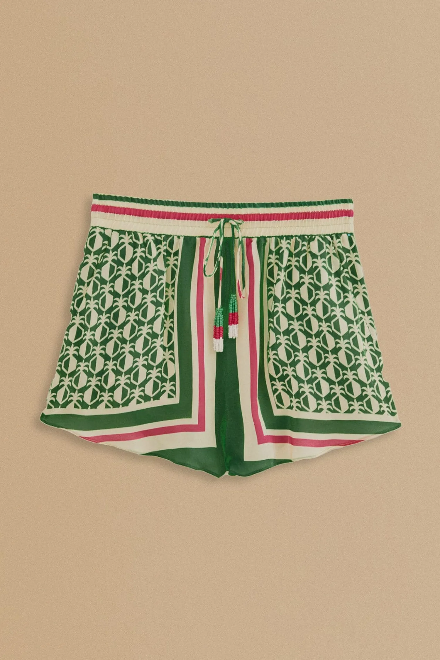 FARM Rio GREEN PINEAPPLE SCARF SHORTS