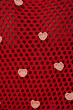 FARM Rio HANDMADE HEARTS KNIT SWEATER