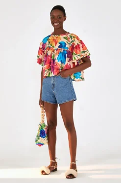 FARM Rio  HIGH LOOSE SHORT LEVIS