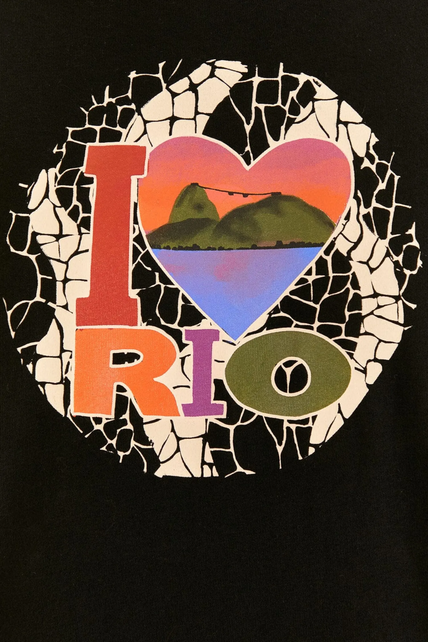 FARM Rio I LOVE RIO SHOULDER PADS ORGANIC COTTON T-SHIRT
