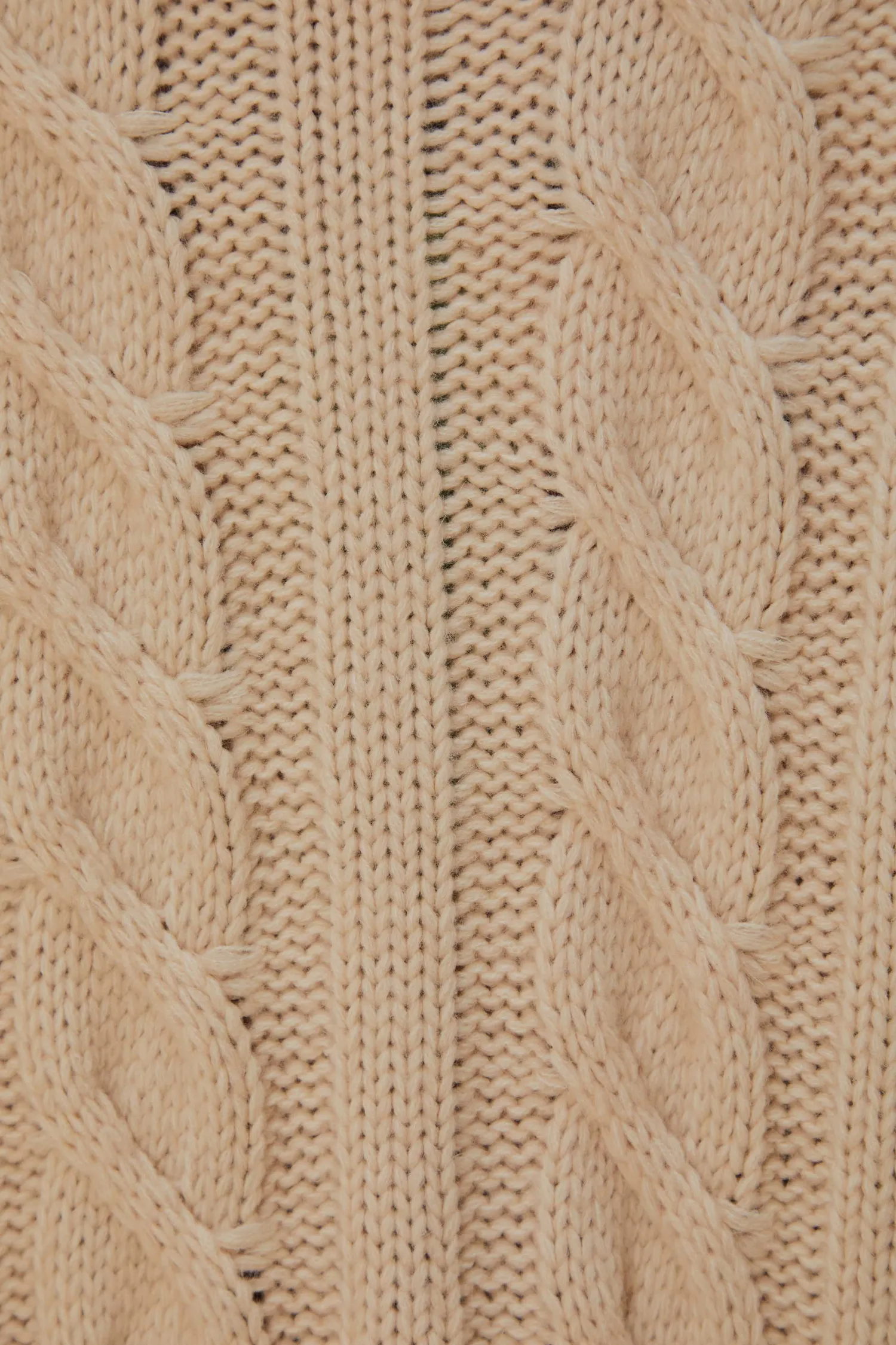 FARM Rio KHAKI BRAIDED KNIT CARDIGAN