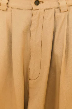 FARM Rio  KHAKI LOW WAISTED PLEATED PANTS