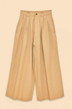 FARM Rio  KHAKI LOW WAISTED PLEATED PANTS