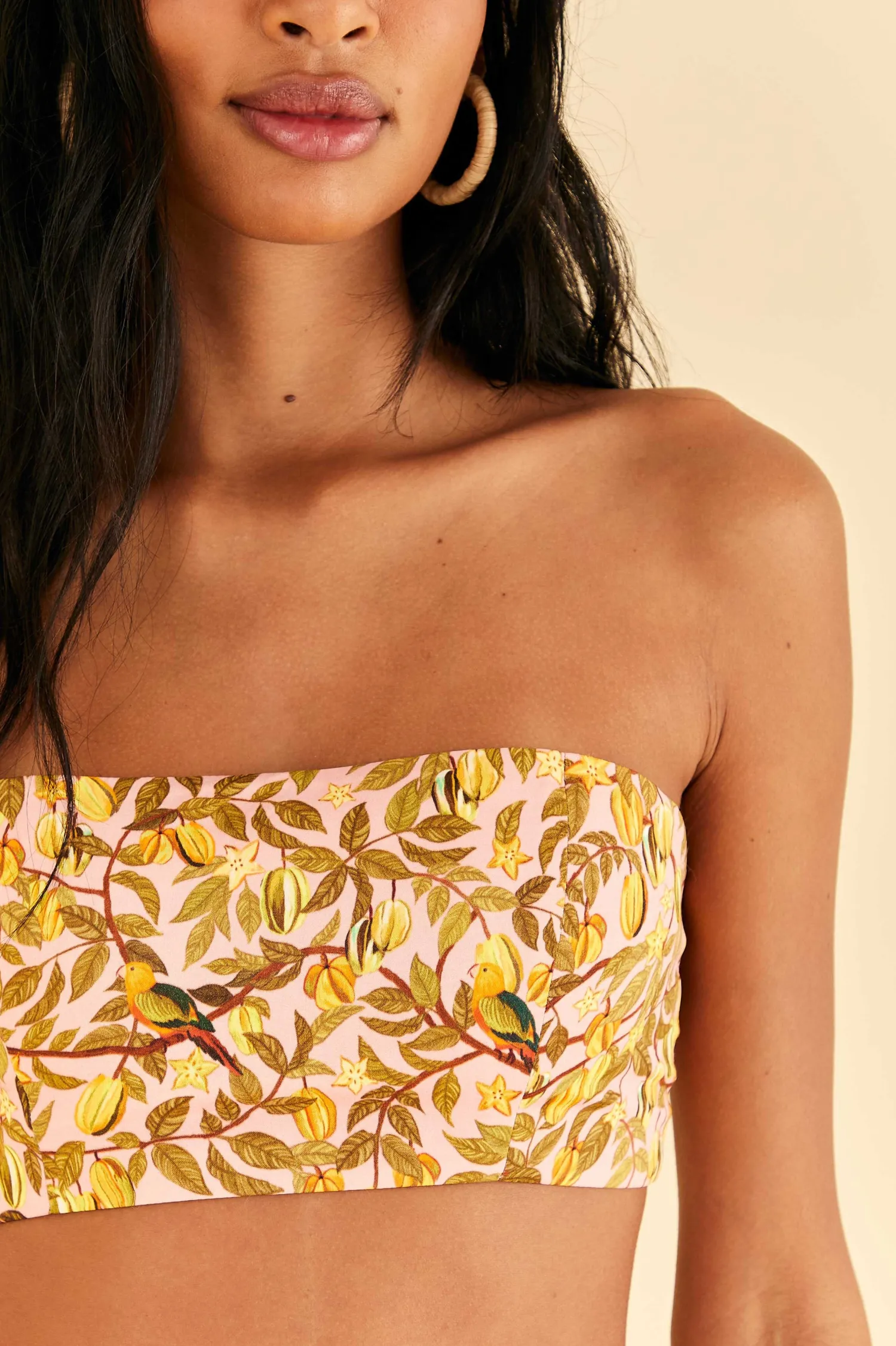 FARM Rio LIGHT PINK STAR FRUIT CROP TOP