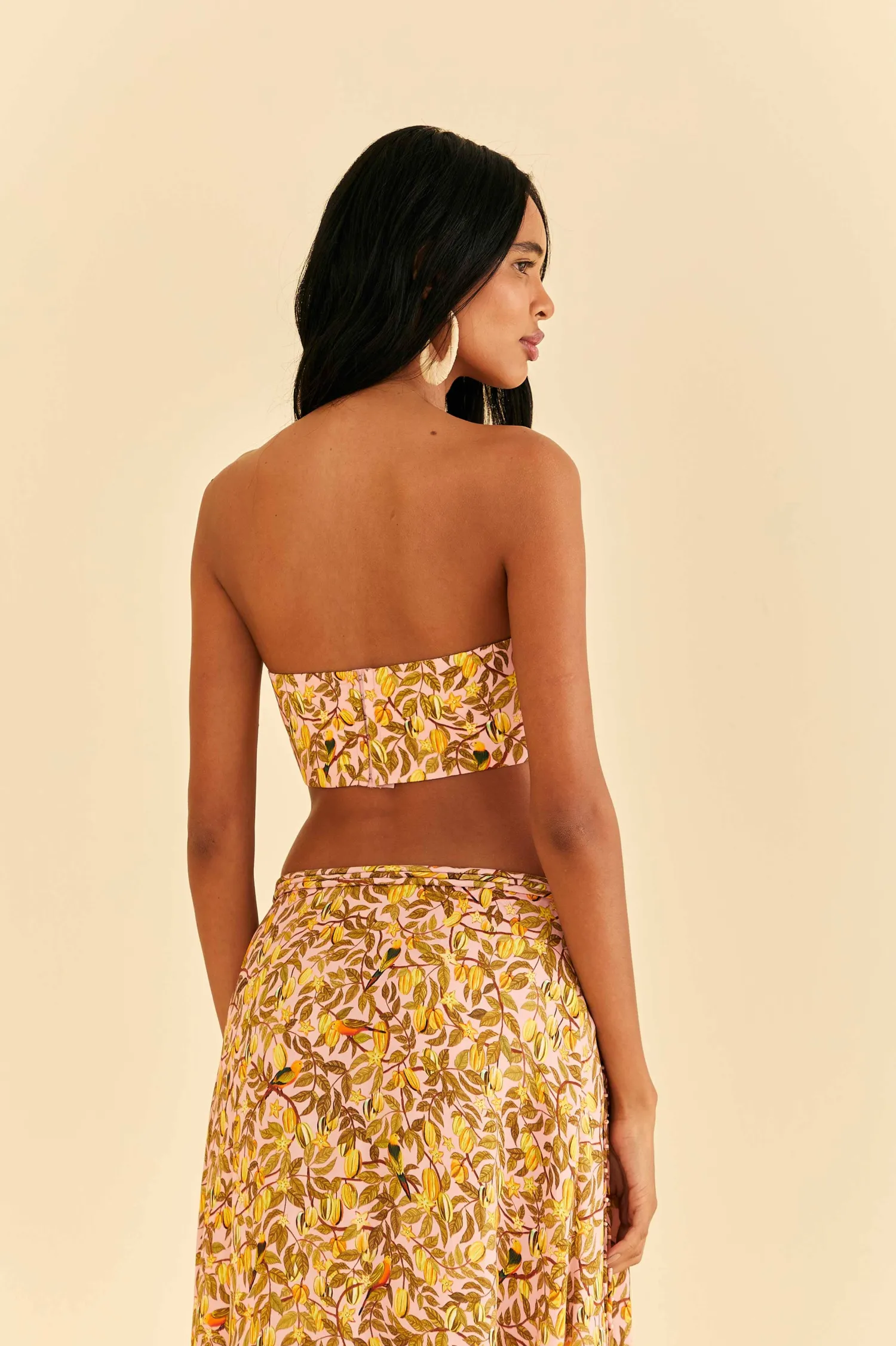 FARM Rio LIGHT PINK STAR FRUIT CROP TOP