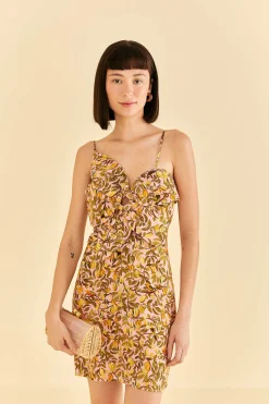 FARM Rio LIGHT PINK STAR FRUIT FLOWER MINI DRESS