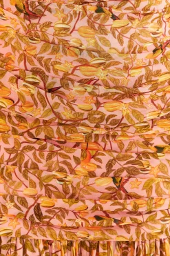 FARM Rio LIGHT PINK STAR FRUIT MIDI DRESS