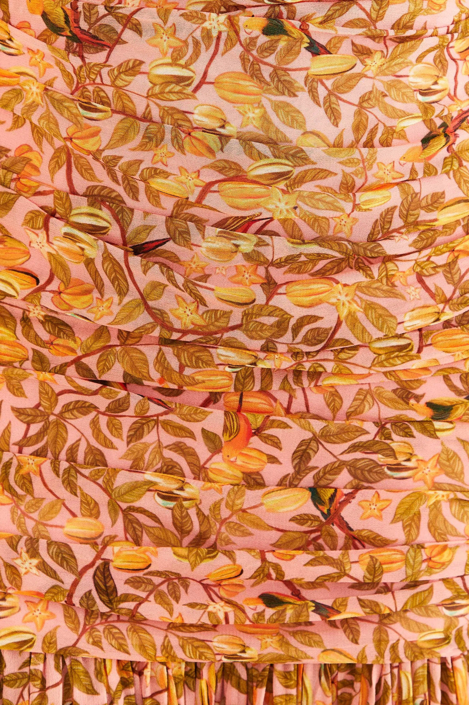 FARM Rio LIGHT PINK STAR FRUIT MIDI DRESS