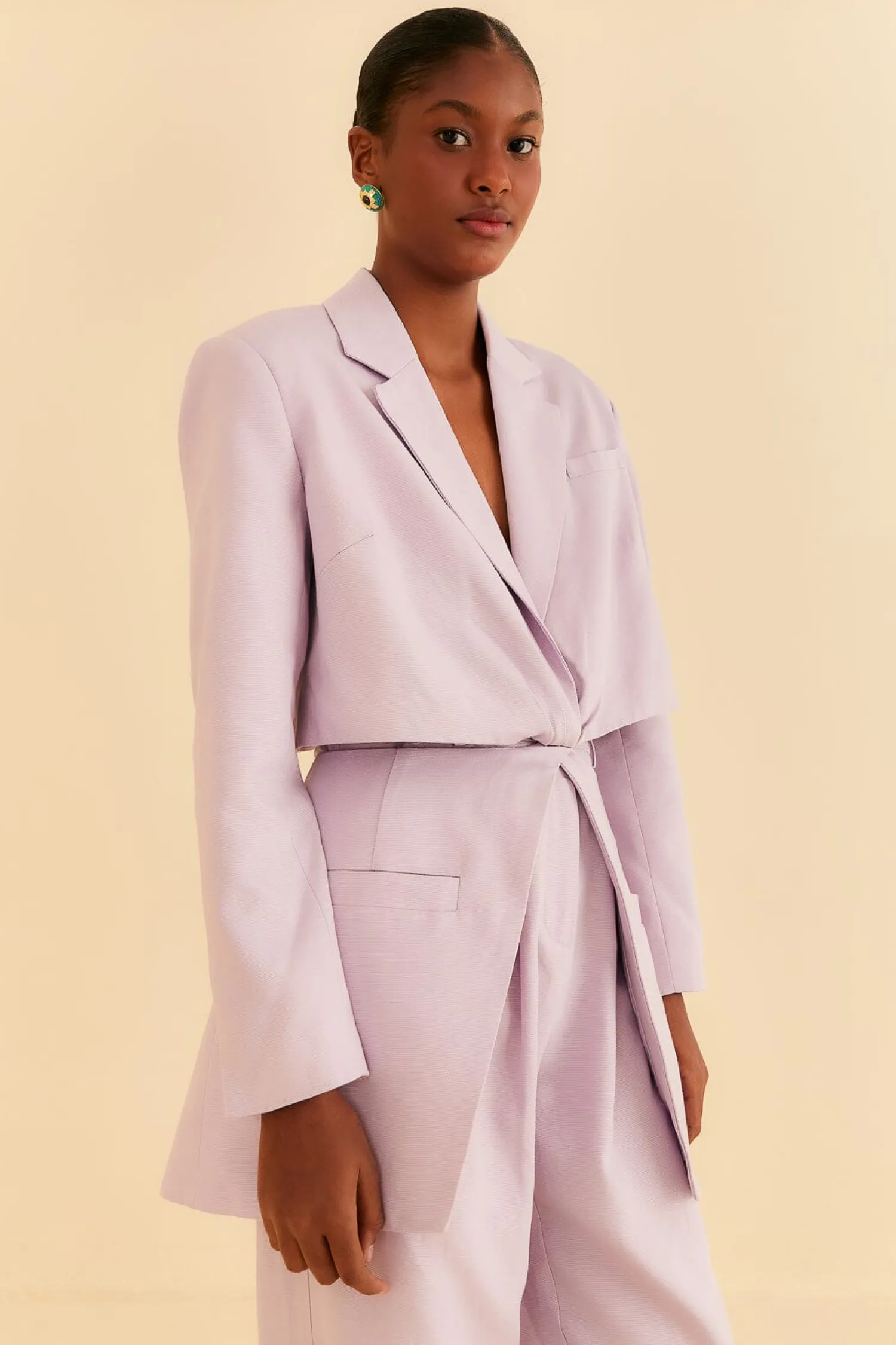 FARM Rio LILAC CUT OUT BLAZER