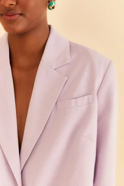 FARM Rio LILAC CUT OUT BLAZER