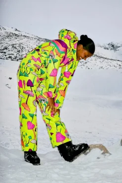FARM Rio  LIME GREEN NEW MUSHROOM SKI JUMPSUIT