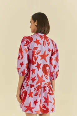 FARM Rio  LOBSTER SKY MINI DRESS