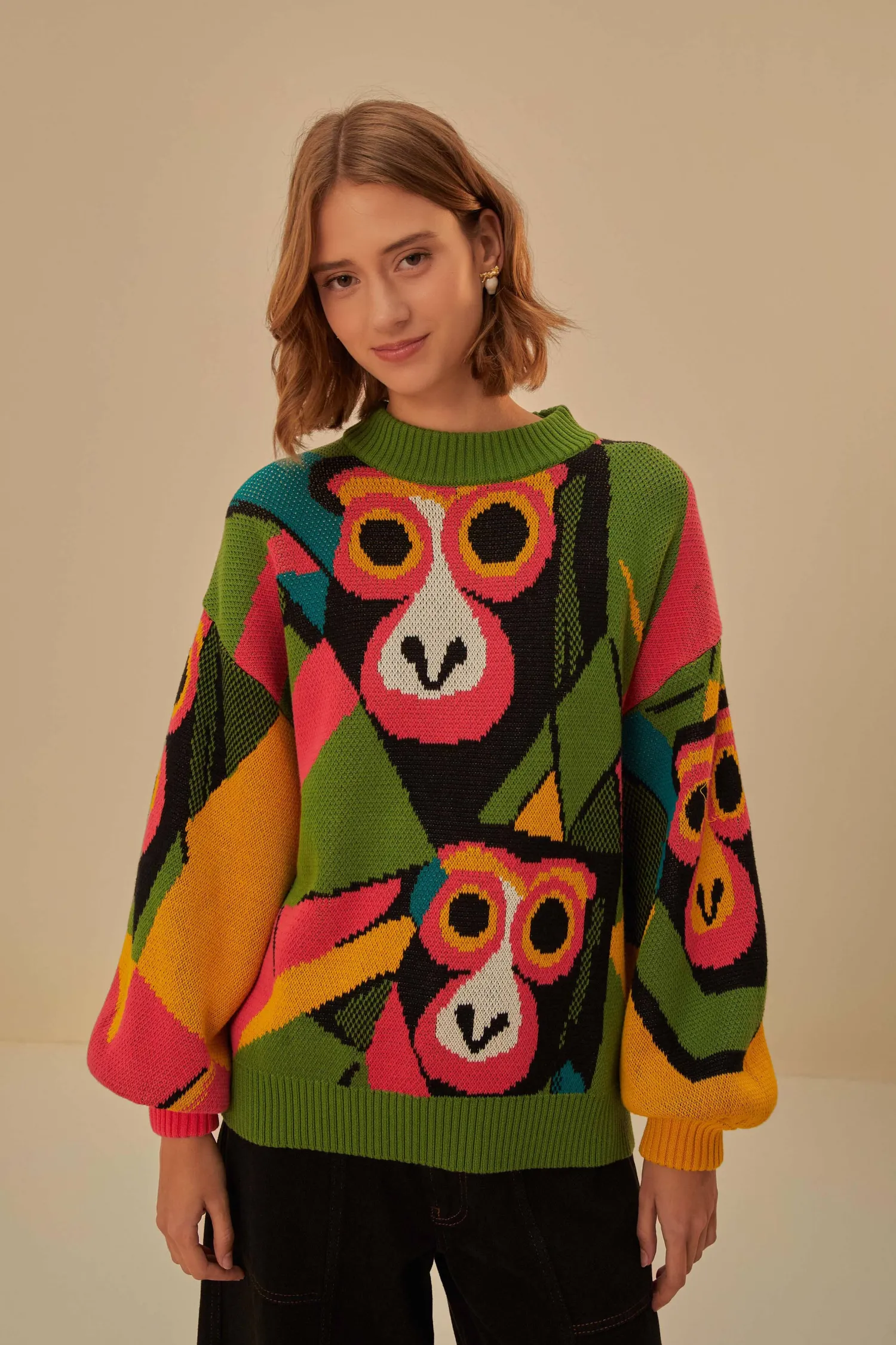 FARM Rio MACAQUITO KAMBO KNIT SWEATER